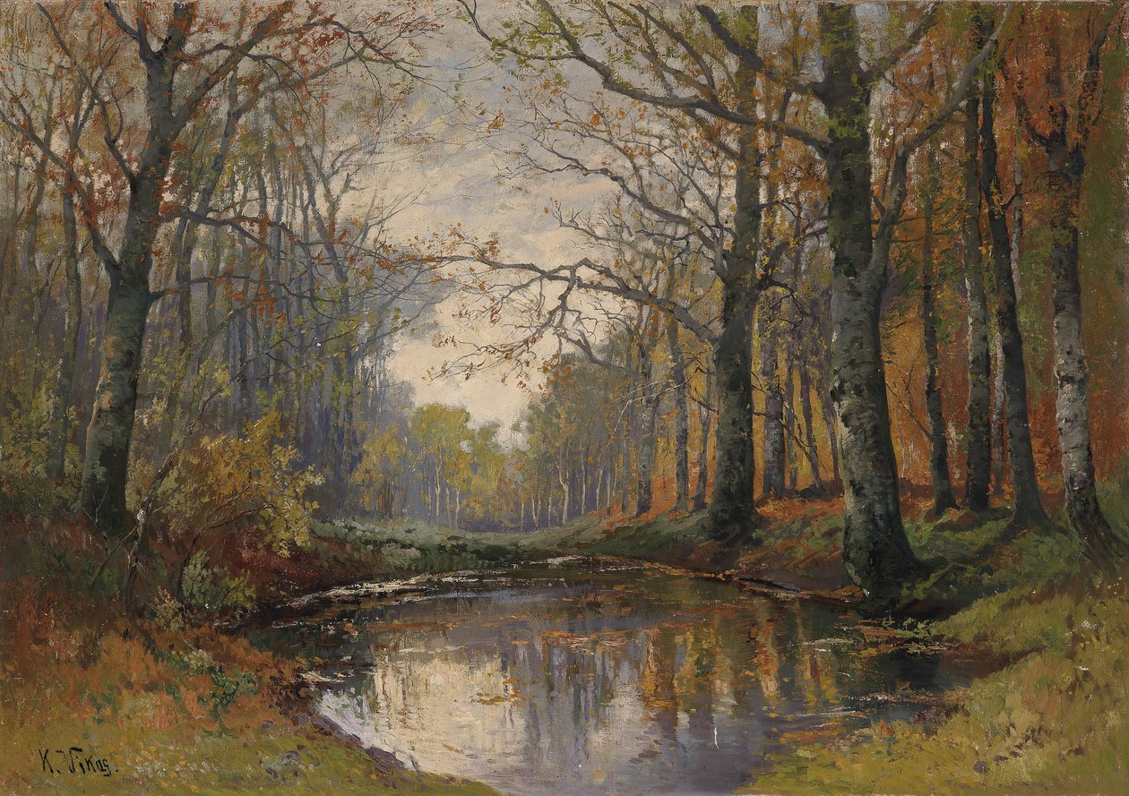 Herbstliche Waldlandschaft tekijältä Karl Vikas