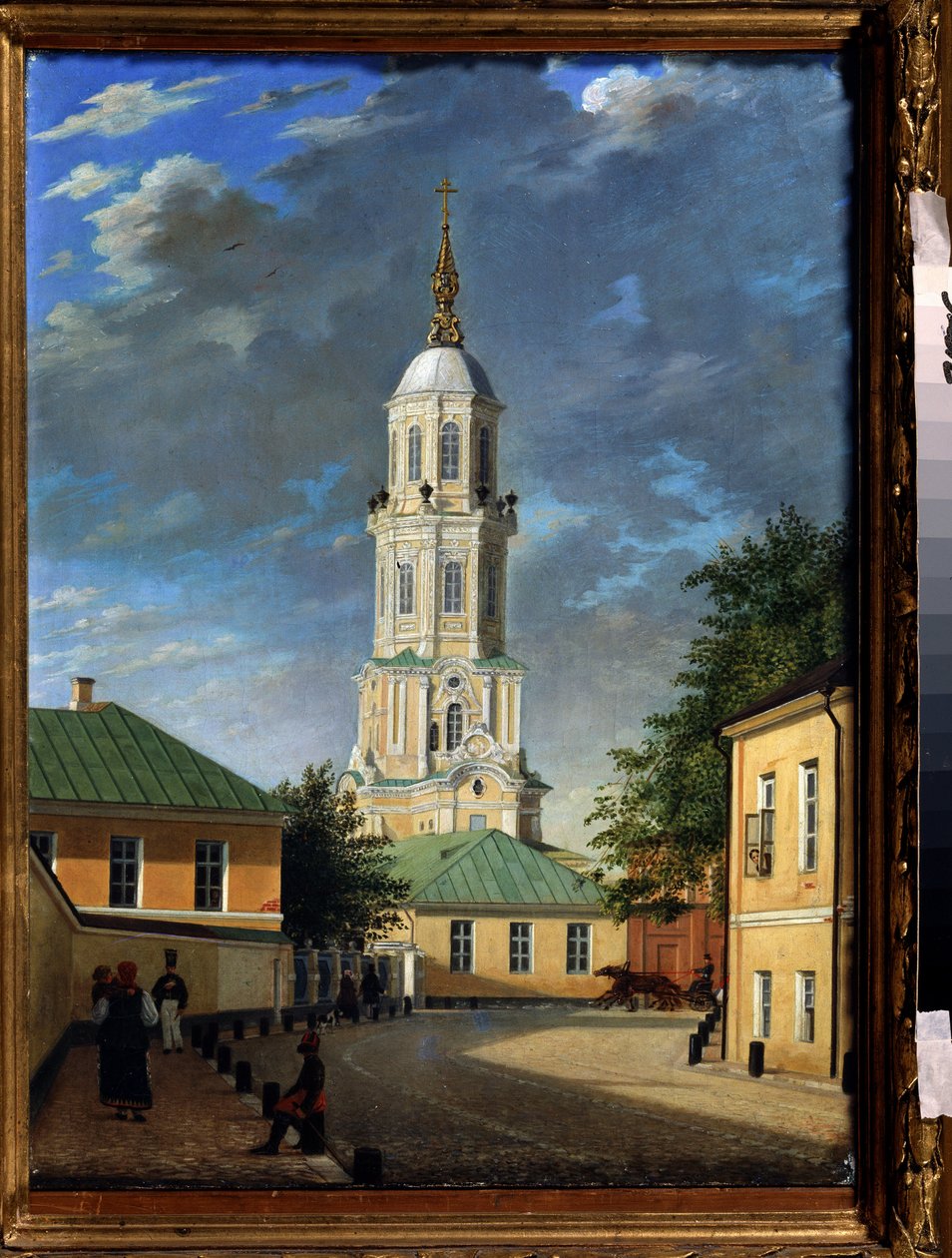 Krivokolenny pereulok a Moscou (Krivokolenny pereulok Moskovassa). Karl Petrovich Bodri (1812-1894) kuva. Huile sur toile, 55,3 x 39,7 cm tekijältä Karl Fridrikh Petrovich Bodri