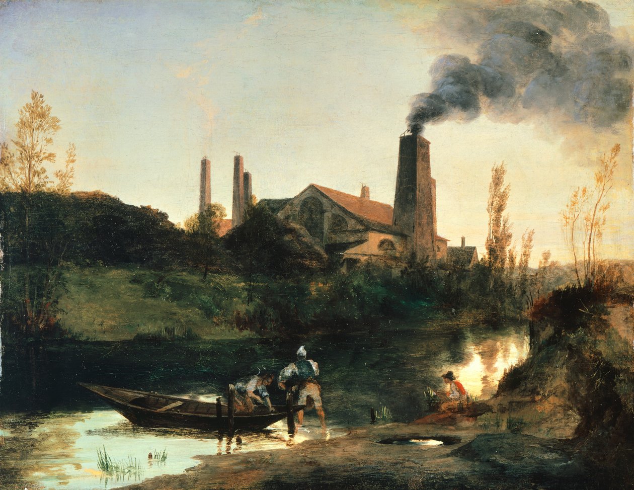 Eberswaldin mylly, noin 1830, Charles Blechen (1798-1840), öljy, 25x33 cm tekijältä Carl Blechen