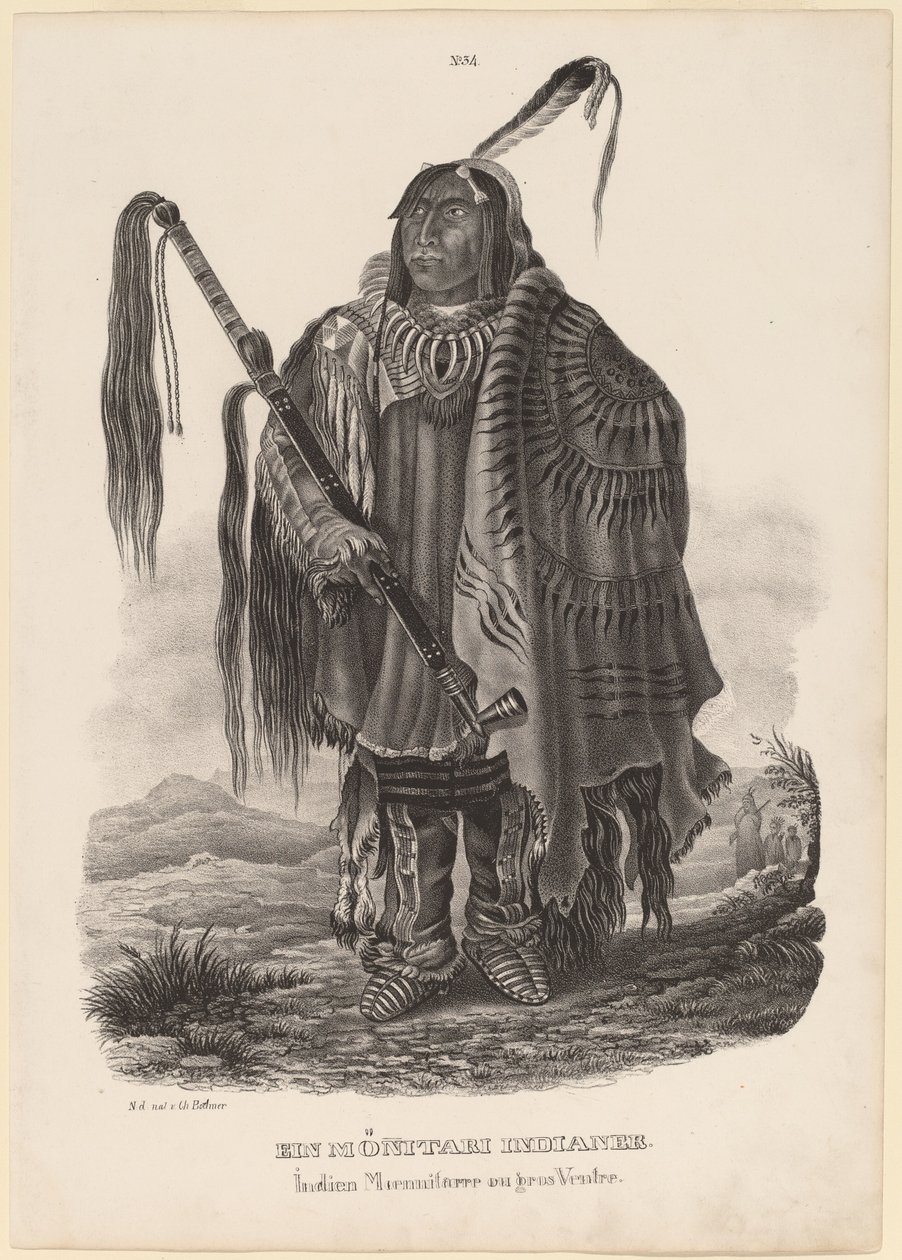 Monitari-intiaani tekijältä Karl Bodmer
