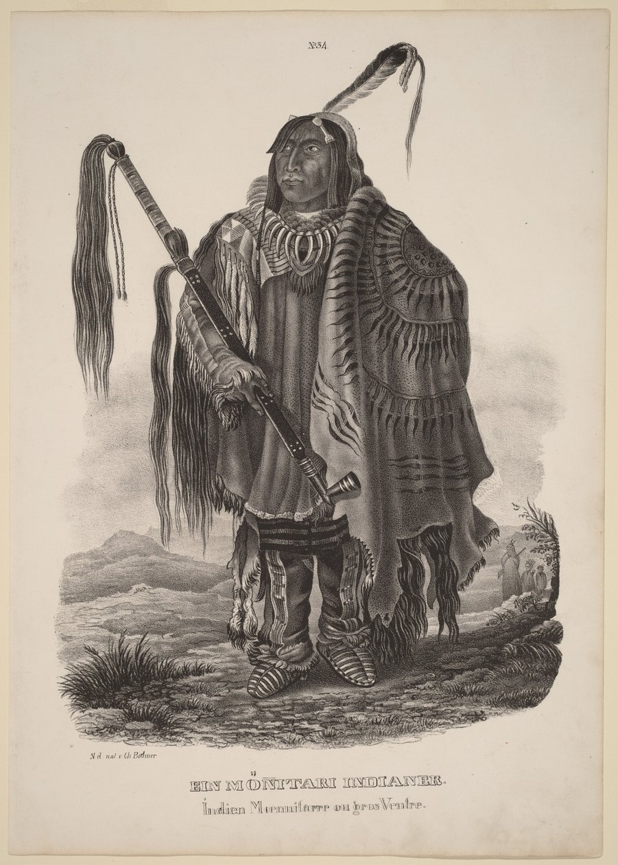 Monitari-intiaani tekijältä Karl Bodmer