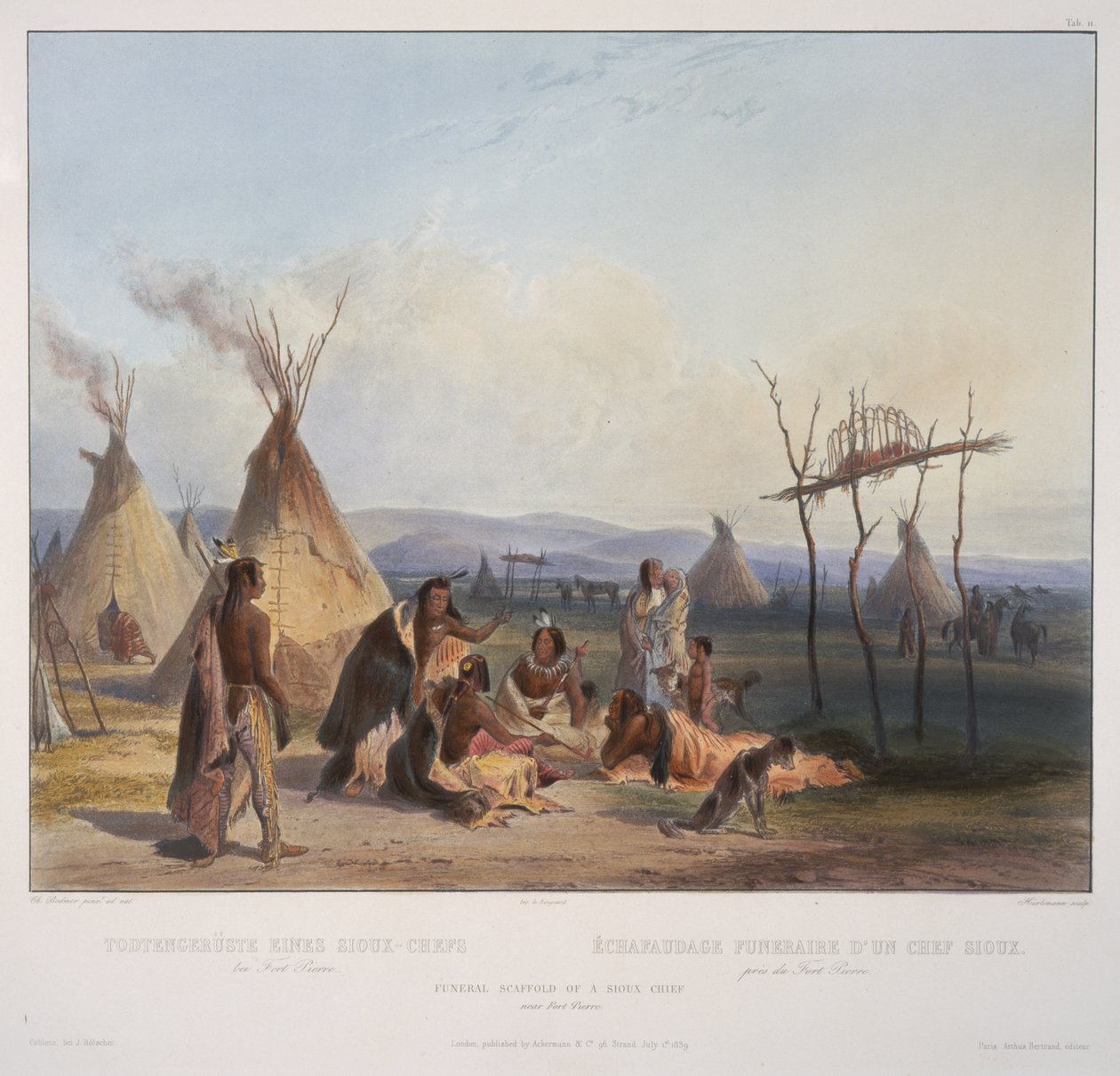 Hautajaisteline tekijältä Karl Bodmer