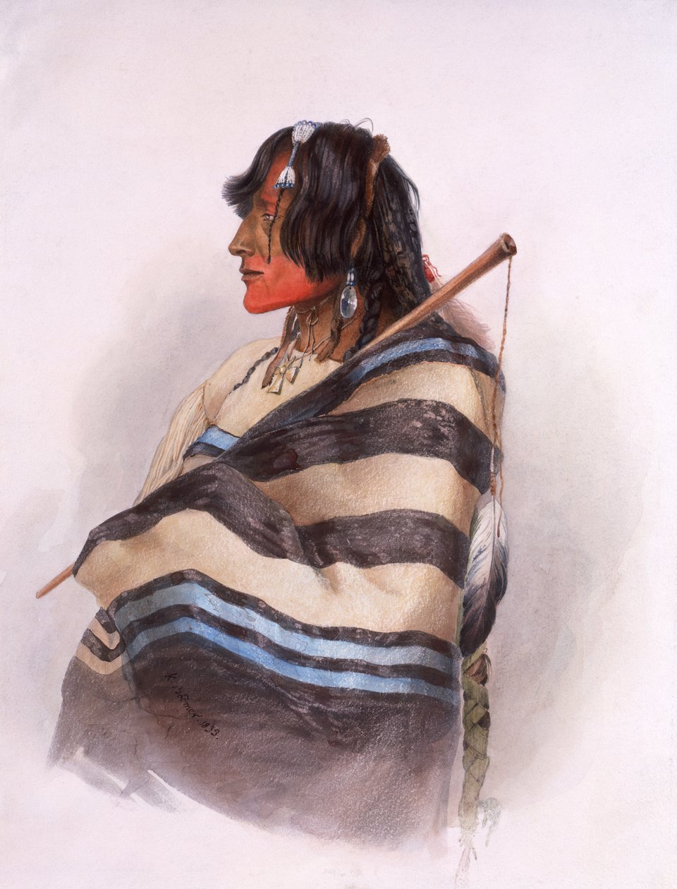 Kiasax Piegan Blackfeet Man tekijältä Karl Bodmer