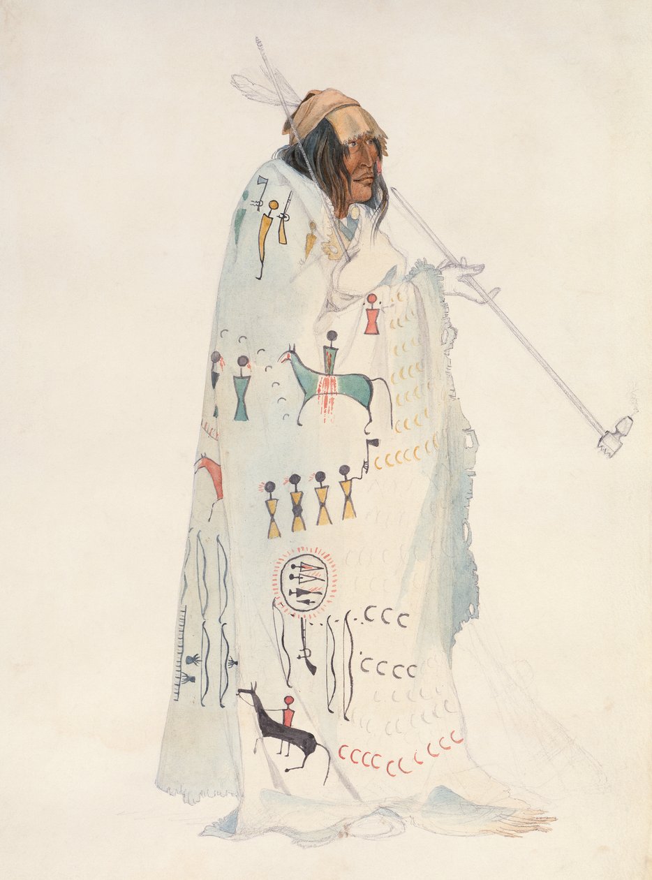 Piegan Blackfeet Man tekijältä Karl Bodmer