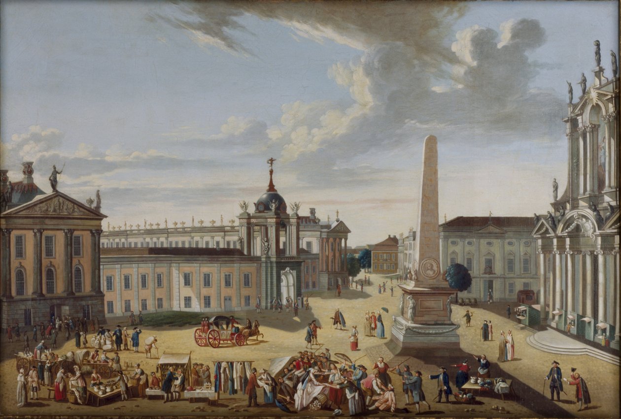 Alter Markt Potsdam - näkymä Schlossstraßeen tekijältä Karl Christian Wilhelm Baron