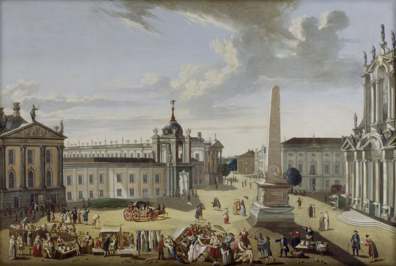 Alter Markt Potsdam - näkymä Schlossstraßeen tekijältä Karl Christian Wilhelm Baron