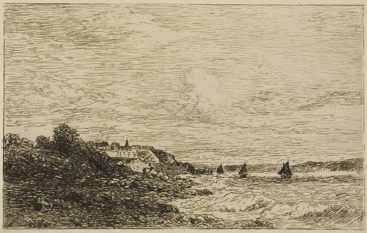 Seine ennen Honfleuria tekijältä Karl Daubigny