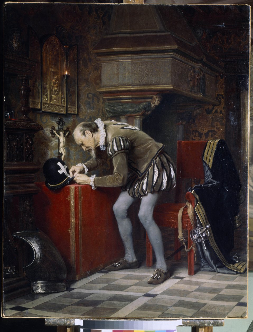 Pyhän Bartolomeuksen yön aattona - Gun (Hun), Karl Fjodorovitš (1830-1877) - 1868 - Öljy kankaalle - 115x89,5 - Venäjän valtionmuseo, Pietari tekijältä Karl Fedorovic Gun
