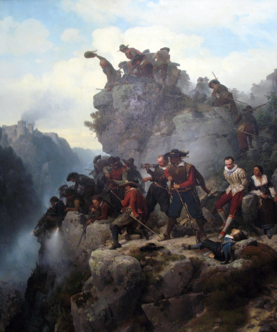 Kiväärit puolustavat passia tekijältä Carl Friedrich Lessing
