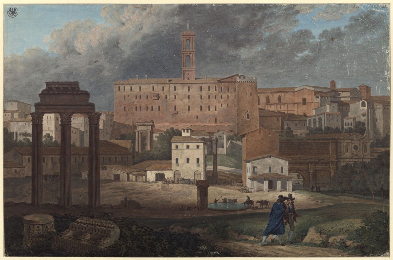 Näkymä Rooman Capitoliumille Campo Vaccinolta tekijältä Karl Friedrich Schinkel