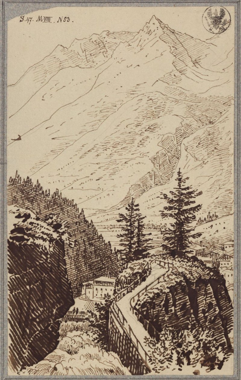 Näkymä Gasteinin laaksossa tekijältä Karl Friedrich Schinkel