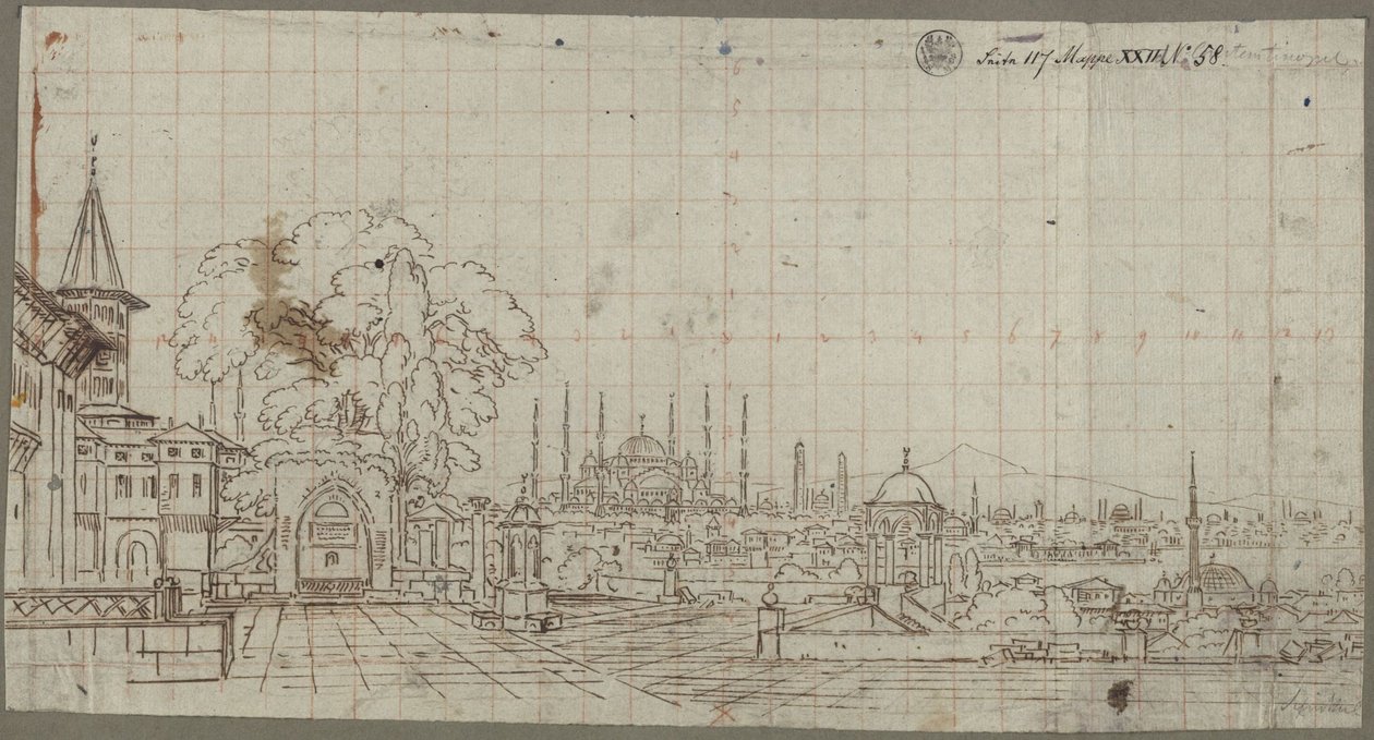 Näkymä Konstantinopoliin tekijältä Karl Friedrich Schinkel