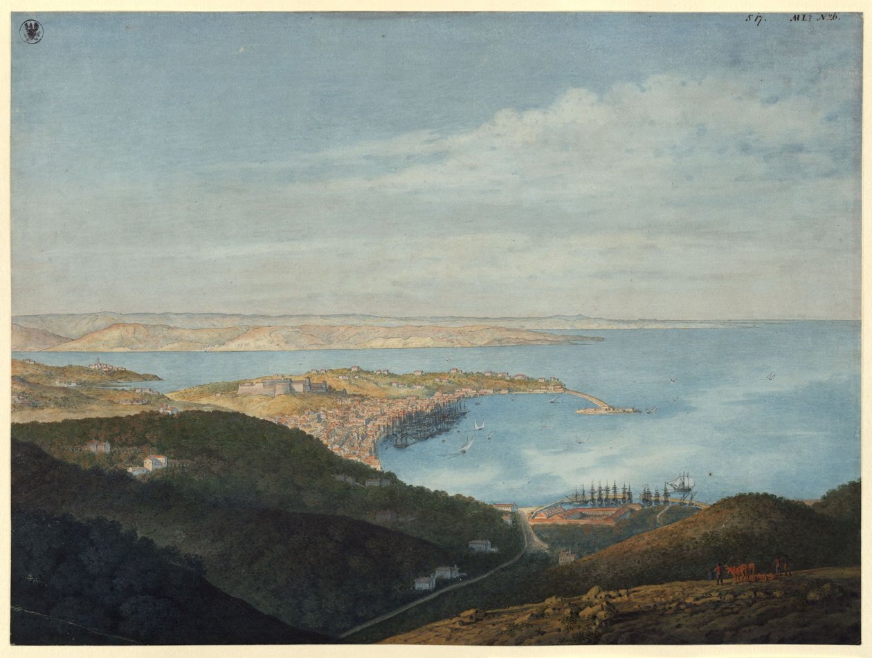 Näkymä Triesteen tekijältä Karl Friedrich Schinkel