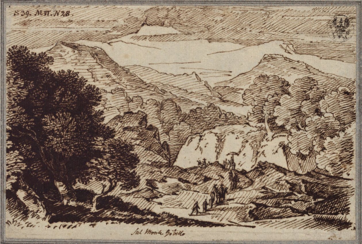 Monte Gibellolla lähellä Etnaa tekijältä Karl Friedrich Schinkel