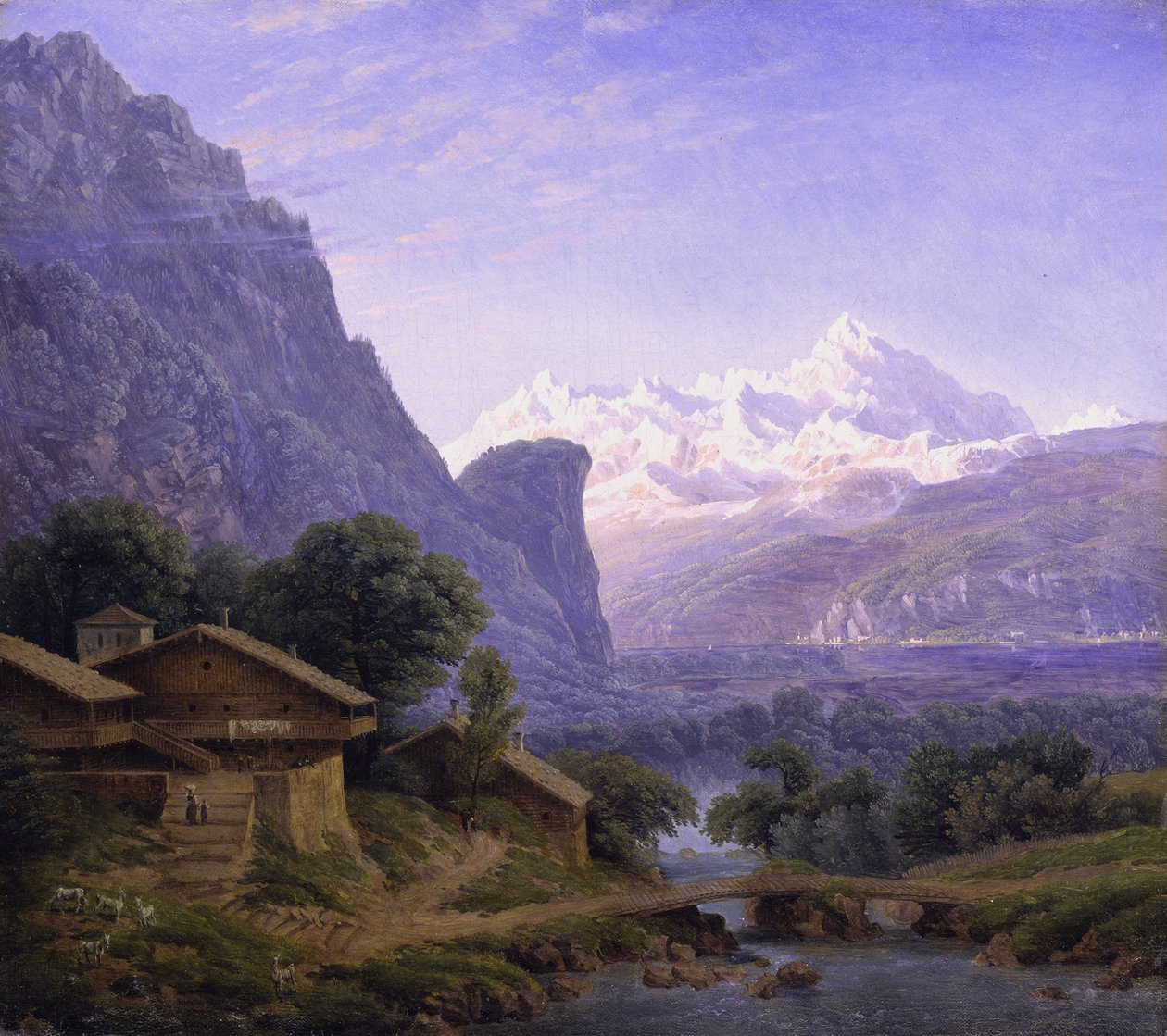 Näkymä Mont Blancille tekijältä Karl Friedrich Schinkel