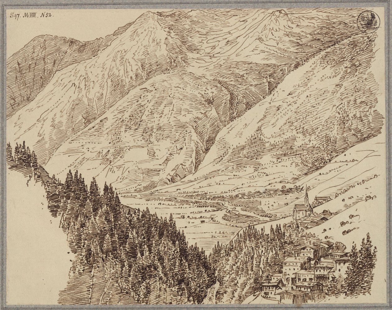 Gasteinin laakso ja Wildbad tekijältä Karl Friedrich Schinkel