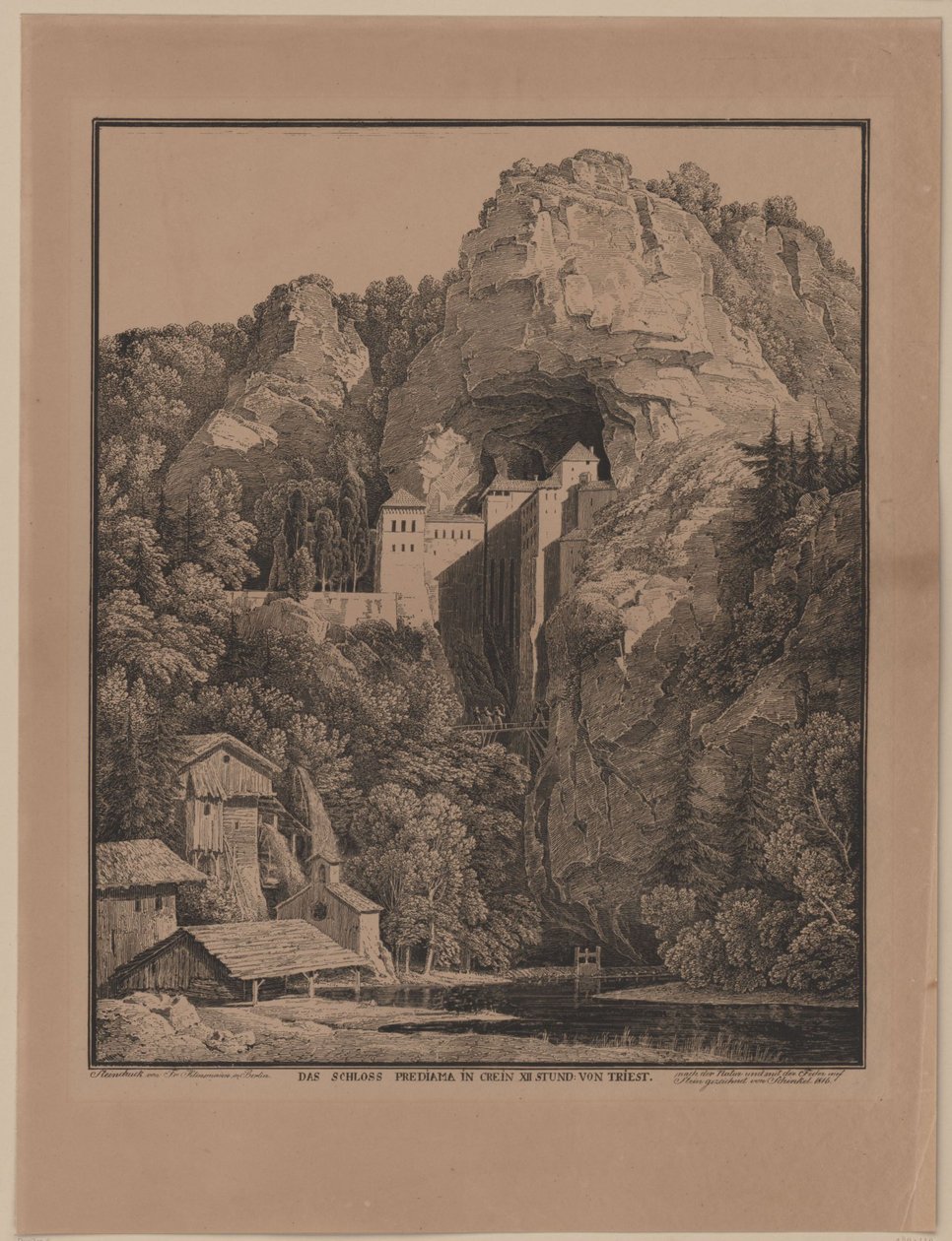 Predjaman linna Krainissa tekijältä Karl Friedrich Schinkel