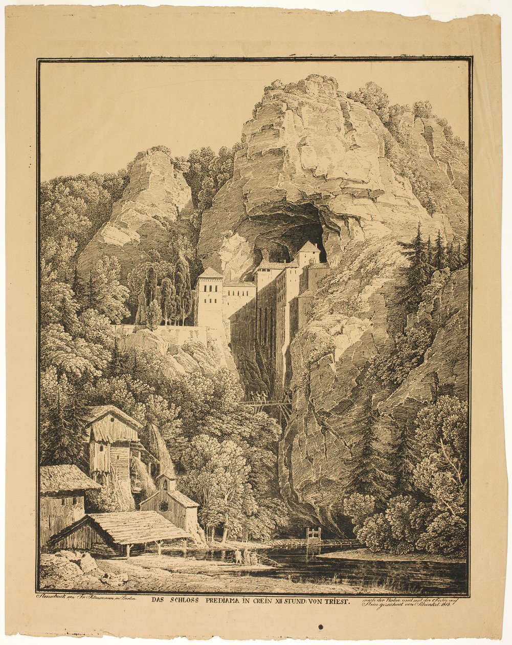 Predjaman linna ja Krein, 12 tuntia Triestestä tekijältä Karl Friedrich Schinkel