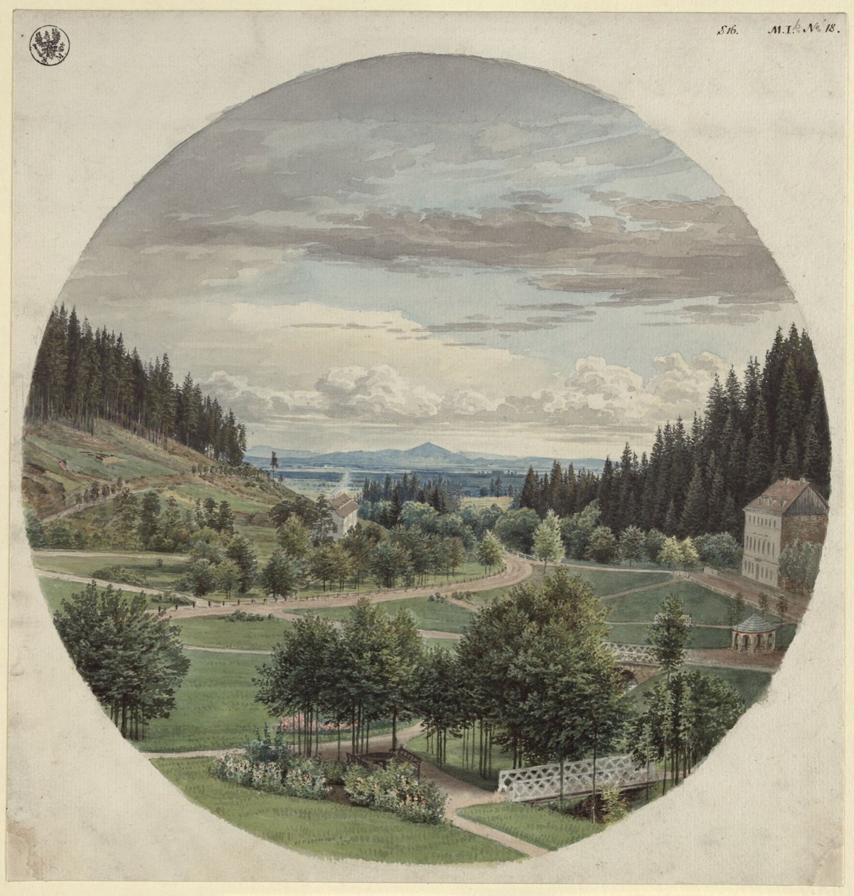 Marienbadin kävelykatu tekijältä Karl Friedrich Schinkel