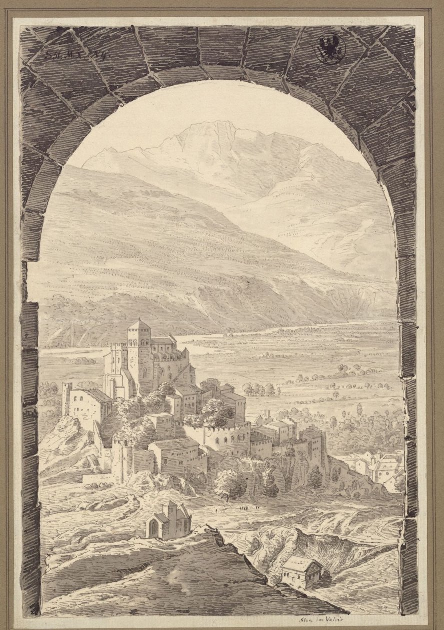 Sion Sveitsin Valais’n kantonissa tekijältä Karl Friedrich Schinkel