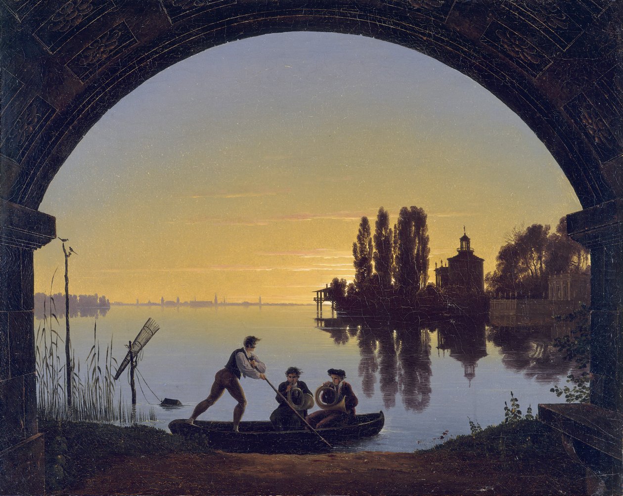 Spreen ranta Stralaun lähellä tekijältä Karl Friedrich Schinkel