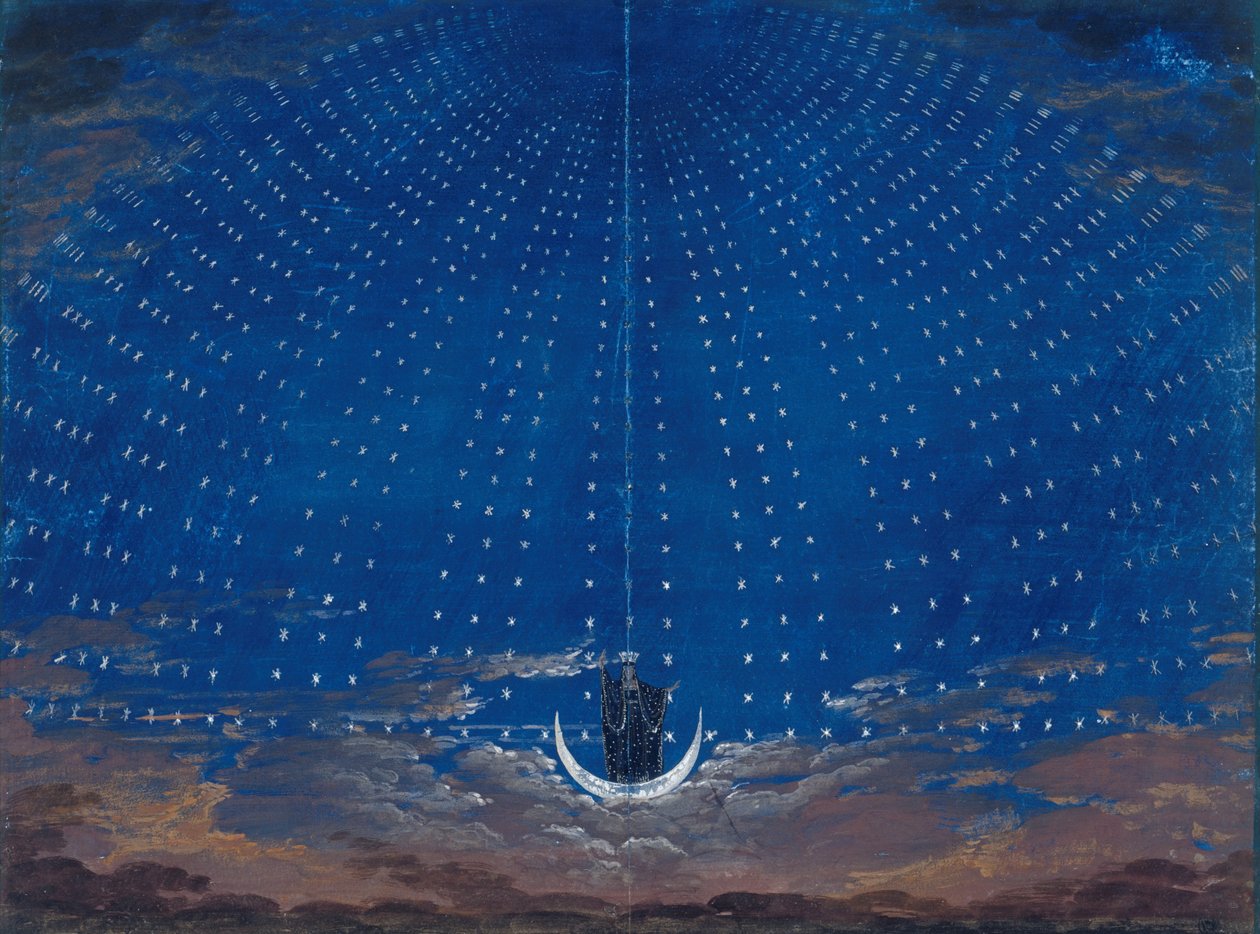 Lavastus Mozartin Taikahuiluun tekijältä Karl Friedrich Schinkel