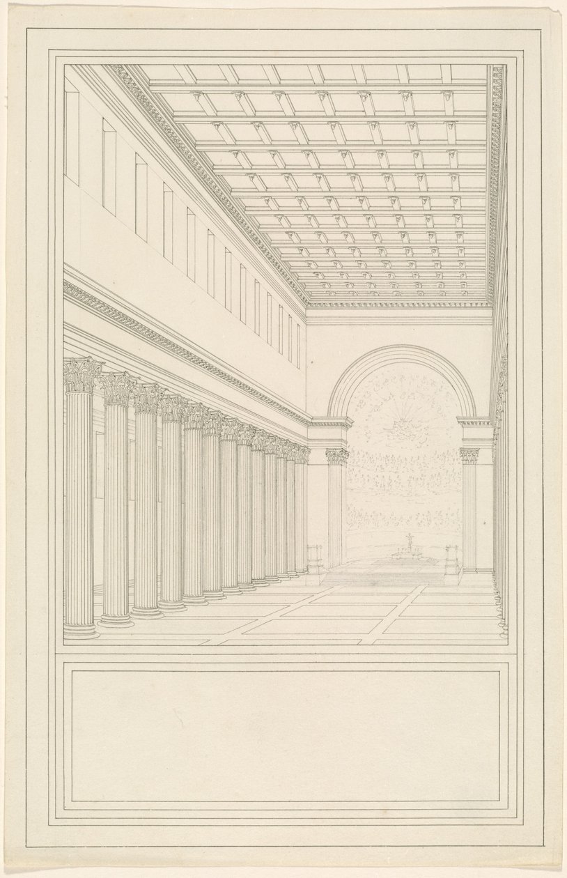 Berliinin katedraalin nave ja apse ilman poikkikulkua tekijältä Karl Friedrich Schinkel