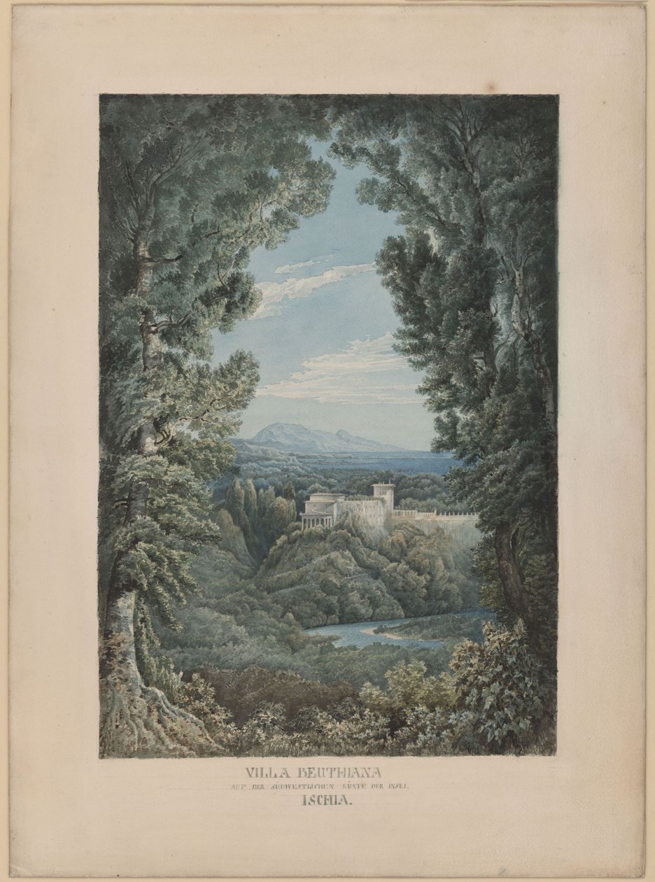 Villa Beuthiana Ischialla (Peter Christian Wilhelm Beuthin tuleva huvila Ischialla) tekijältä Karl Friedrich Schinkel