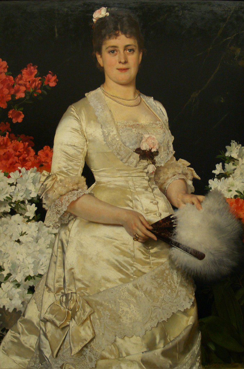 Saksa: Frau Hedwig Woworsky, geb. Heckmann Rouva Hedwig Woworsky, syntynyt Heckmann. tekijältä Karl Gussow
