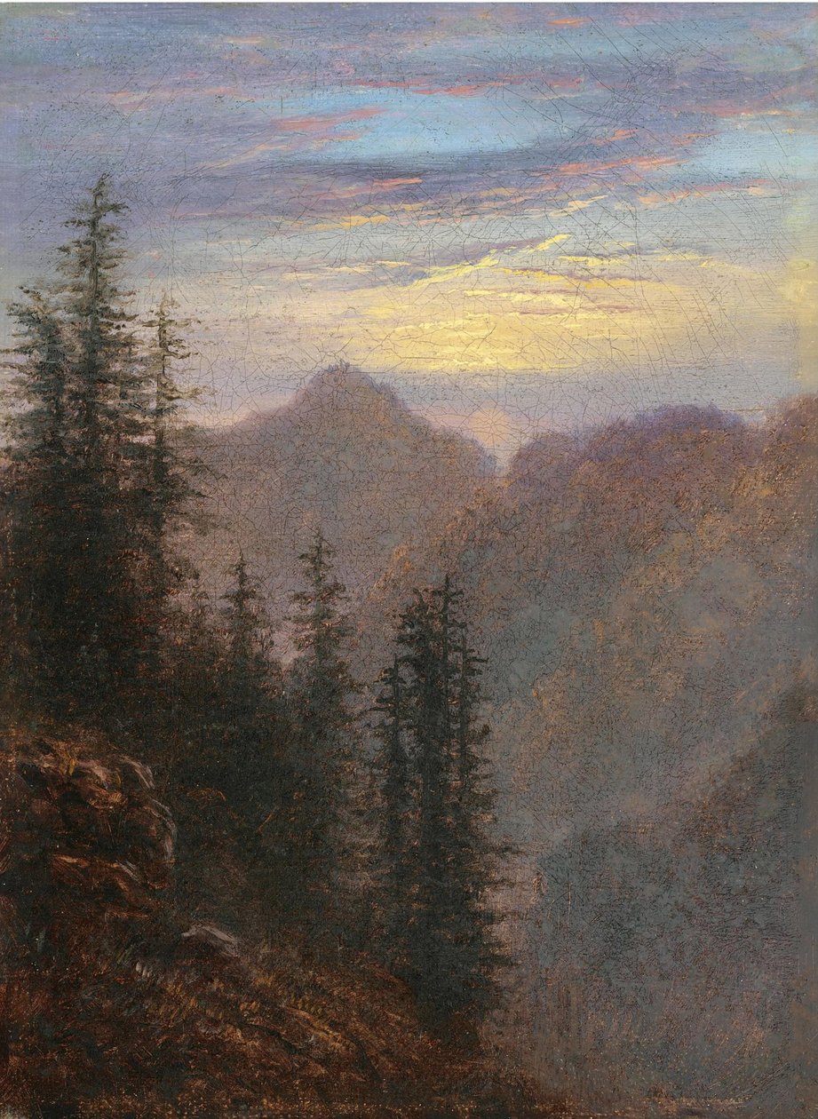 Näkymä vuorille hämärässä tekijältä Karl Gustav Carus