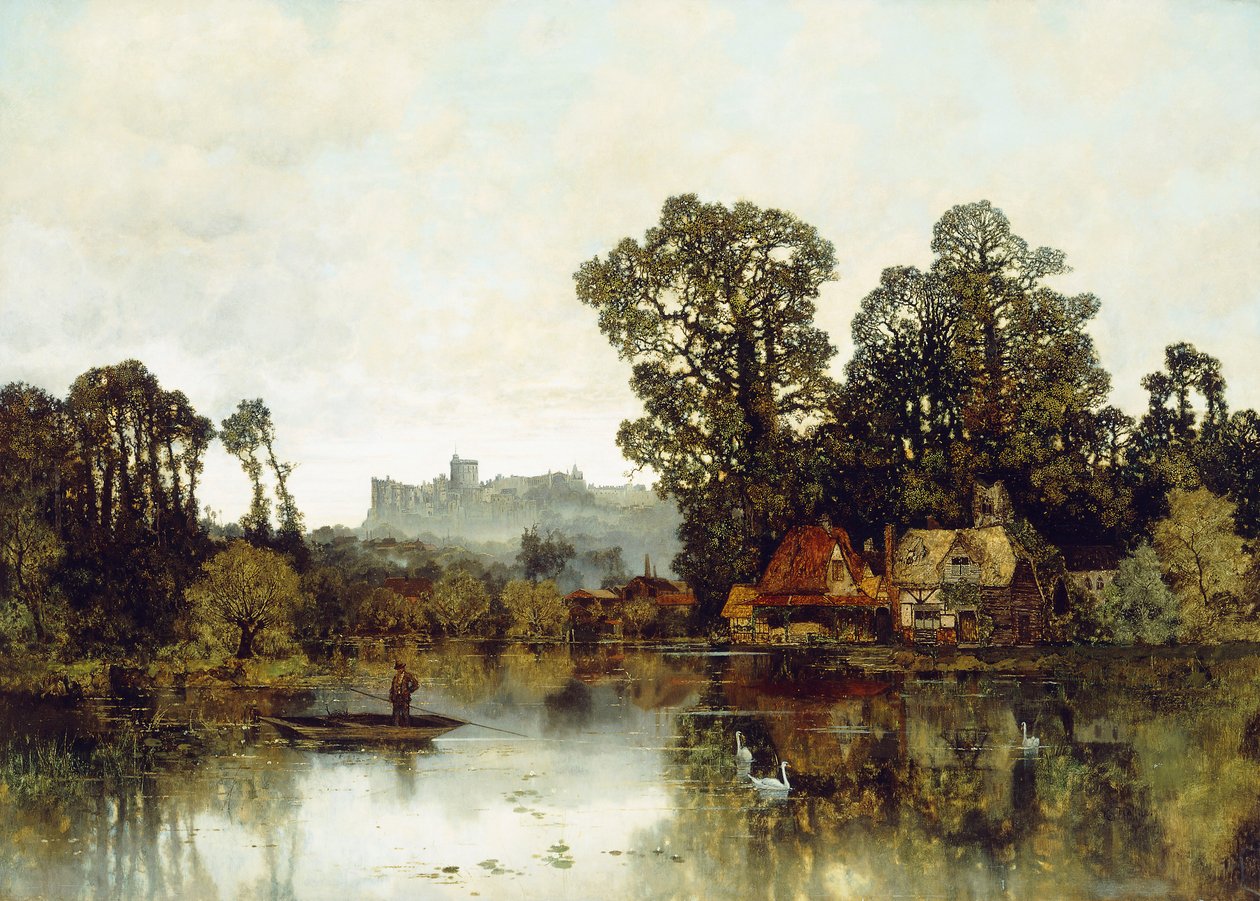 Thames-joki näköalalla Windsorin linnalle, tekijältä Karl Heffner
