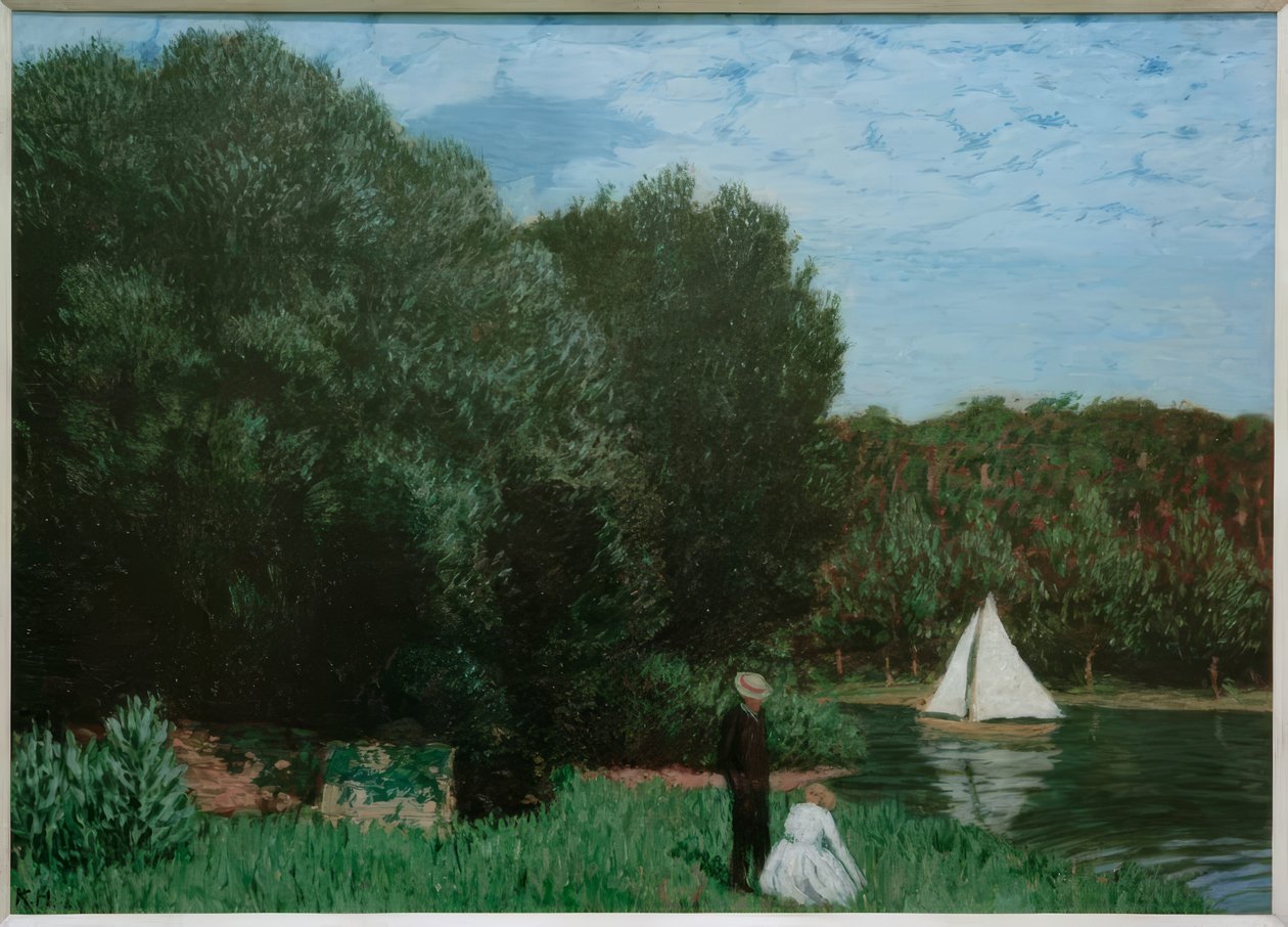 Maisema purjeveneellä tekijältä Karl Hofer