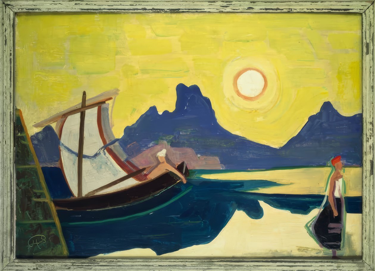 Järvi ja vuoret tekijältä Karl Hofer