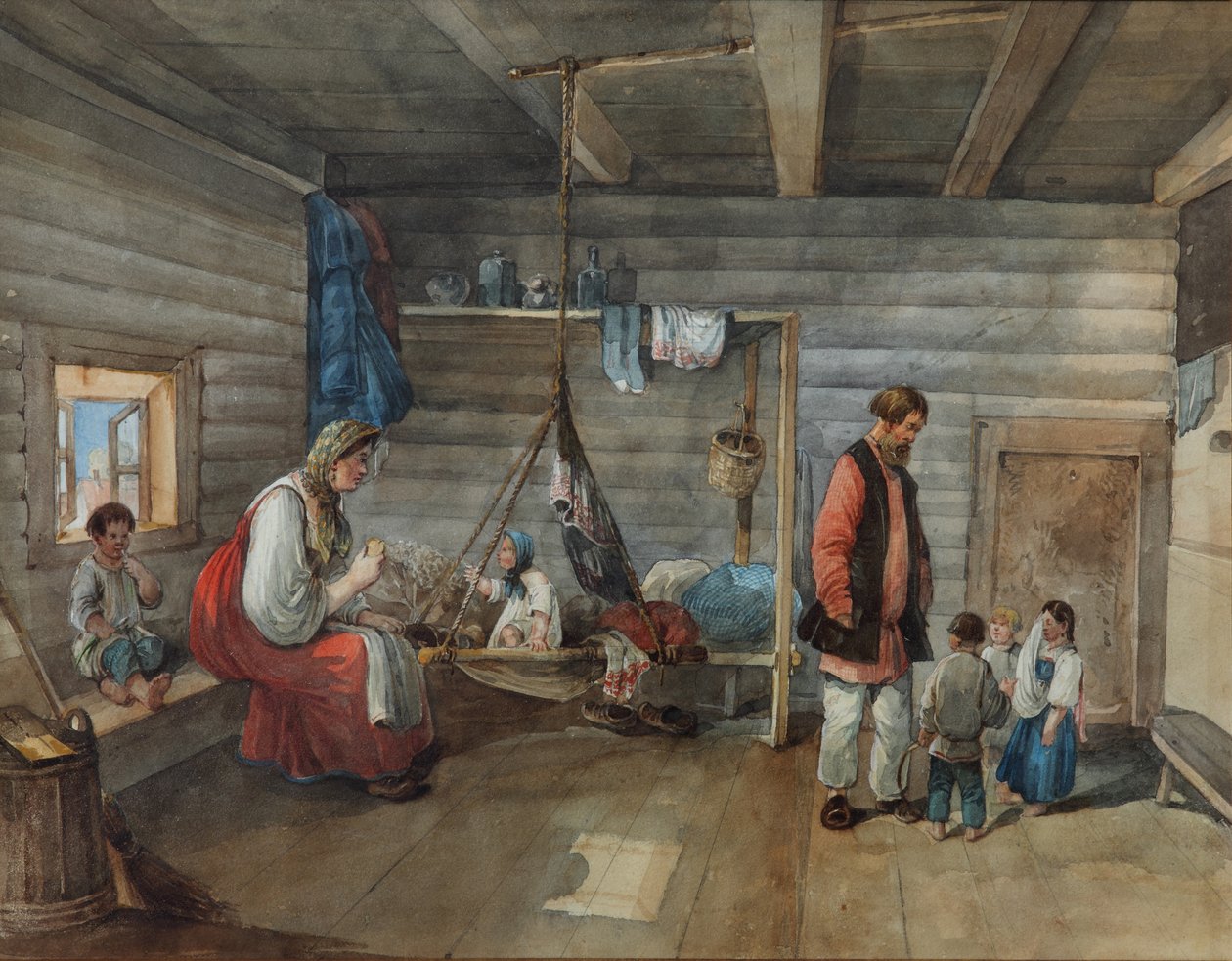Kylätalossa, 1841 tekijältä Karl Ivanovich Kolmann