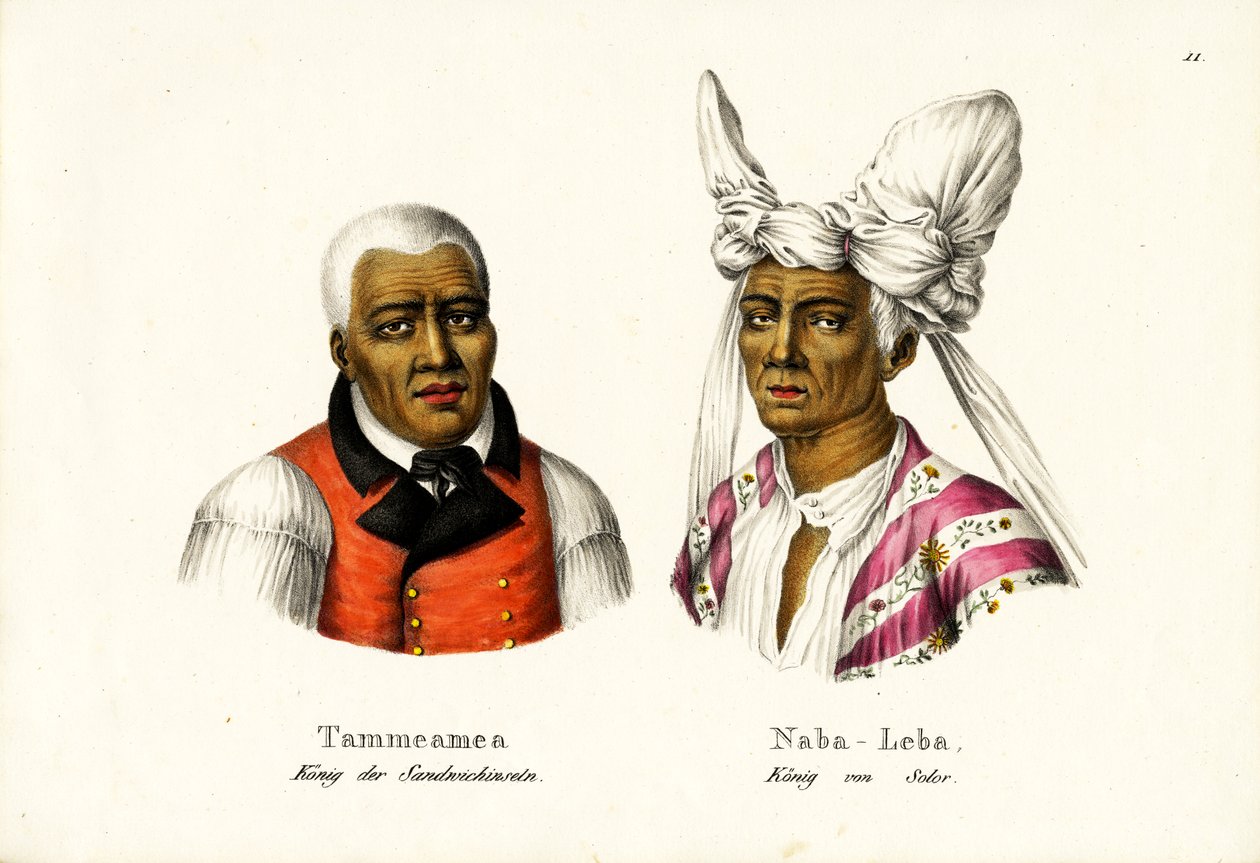 Tammeamea 1St. - King Of Hawaii, 1824 tekijältä Karl Joseph Brodtmann