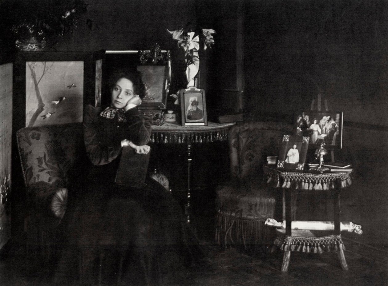 Vera Fedorovna Komissarzhevskaya, venäläinen näyttelijä, 1900 tekijältä Karl Karlovich Bulla