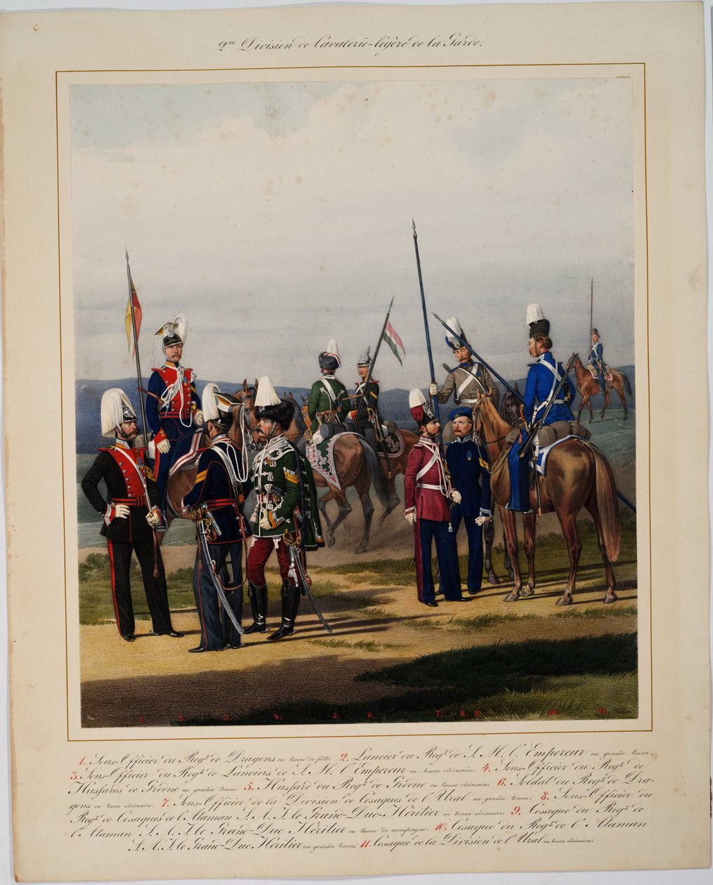2. kaartin ratsuväedivisioona, 1867 tekijältä Karl Karlovich Piratsky