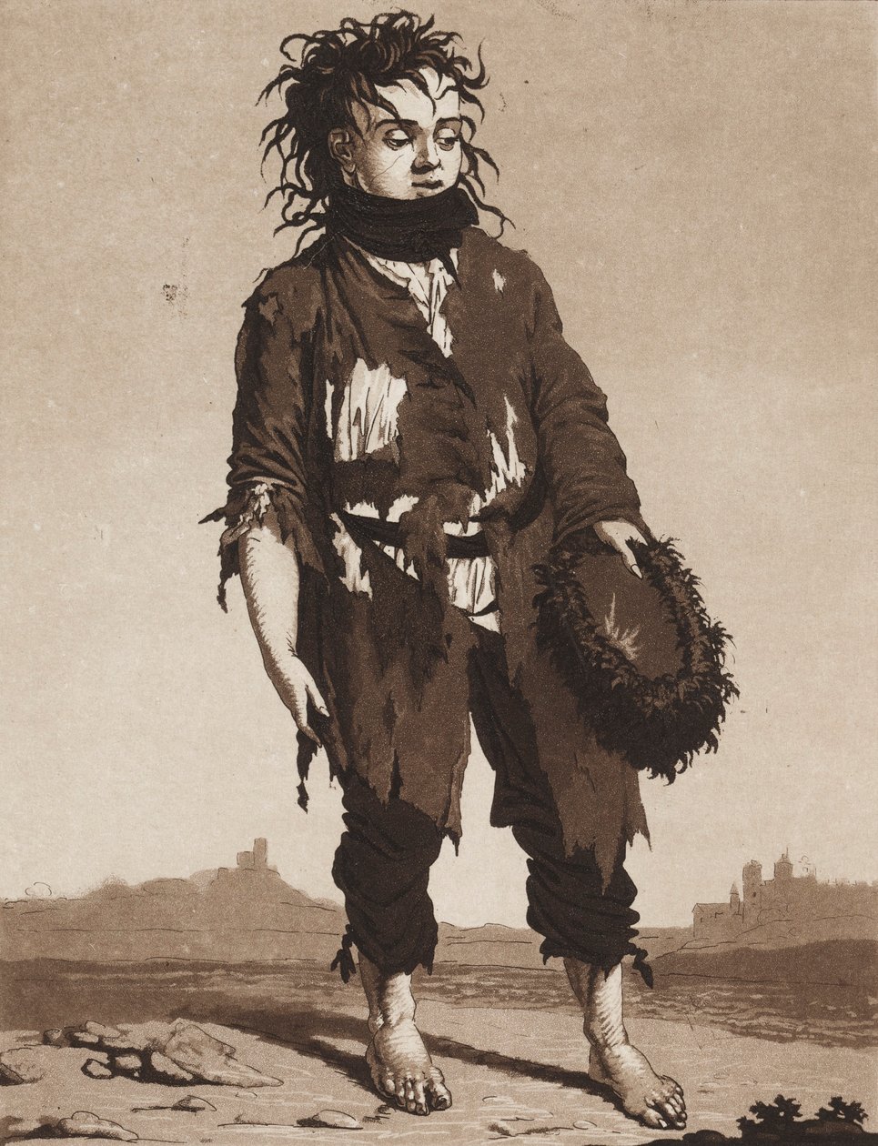 Nuoret kerjäläiset, n. 1800. tekijältä Karl Ludwig Bernhard Buchhorn