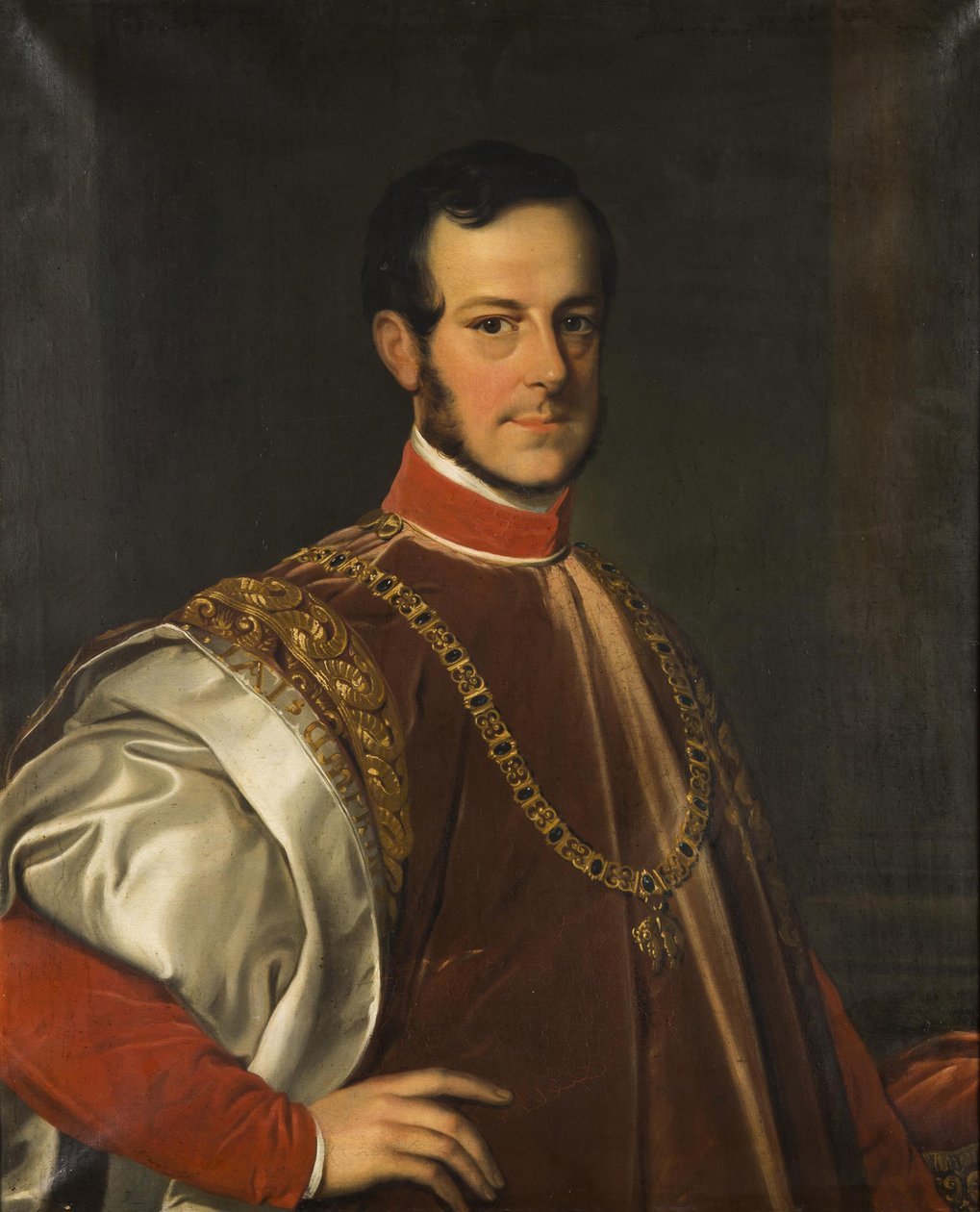 Muotokuva Schwarzenbergin prinssi Johann Adolf II:sta 1799-1888, 1852. tekijältä Karl Ludwig Philippot