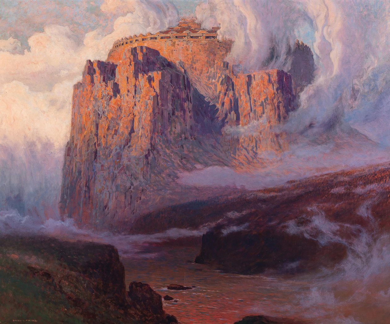 Valhalla, ennen vuotta 1911 (öljy kankaalle) tekijältä Karl Ludwig Prinz
