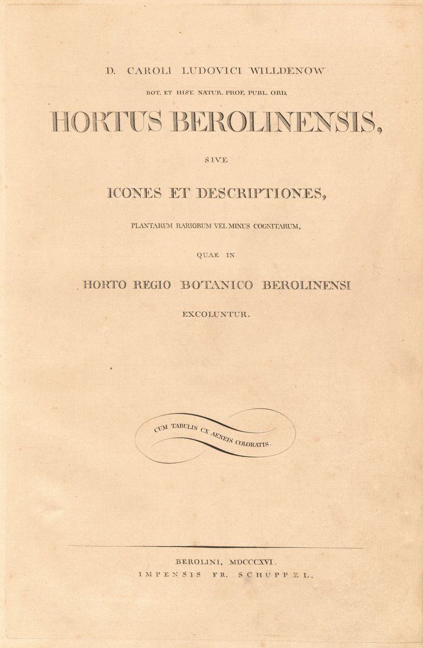 Berliinin puutarha tekijältä Karl Ludwig Willdenow