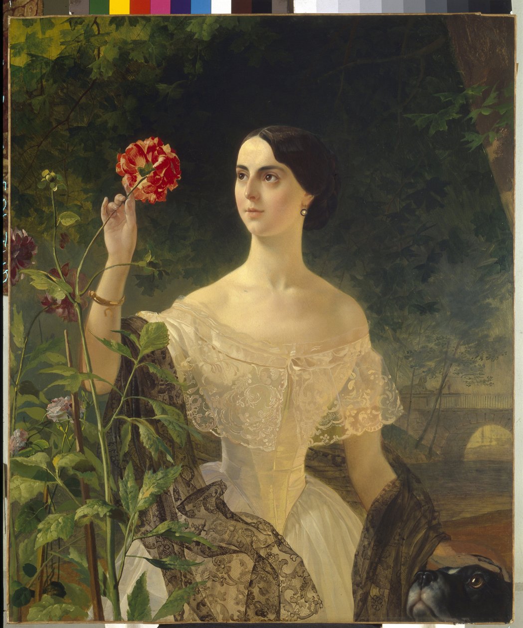 Muotokuva kreivitär Sophia Bobrinskayasta, s. Samoylova (1797-1866). Karl Pavlovich Briullov (Bryullov) (1799-1866) maalaus, öljy kankaalle tekijältä Karl Pavlovich Bryullov