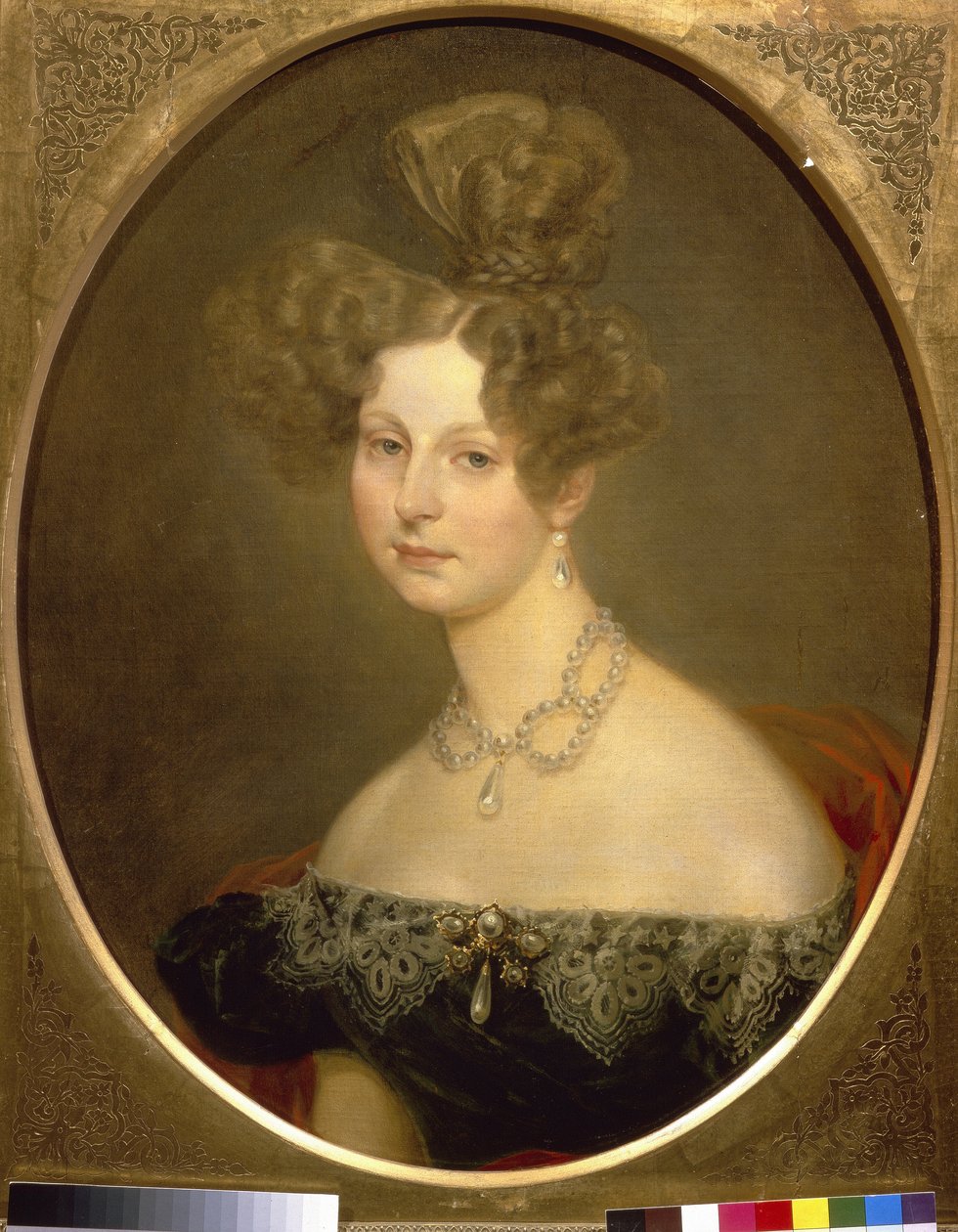 Württembergin prinsessa Frederique Charlotte Marie (1807-1873), Venäjän suurherttuatar Helene muotokuva. (Friederike Charlotte Marien Württembergin muotokuva, Venäjän suurherttuatar Pavlovna). Karl Pavlovich Briullov (Bryullov) maalaus (179 tekijältä Karl Pavlovich Bryullov