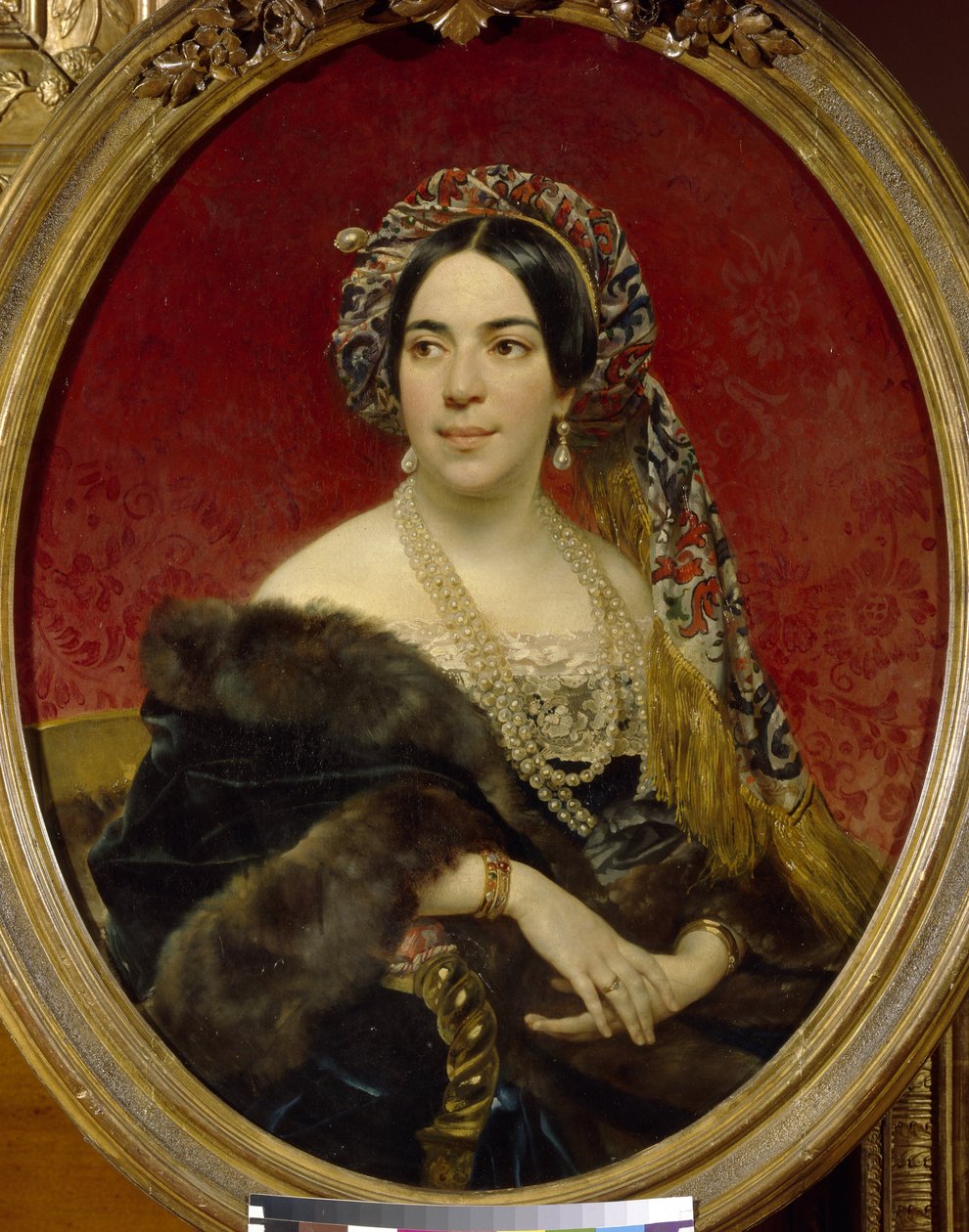 Prinsessa Maria Volkonskajan muotokuva (1805-1863) (Prinsessa Maria Volkonskajan muotokuva) - Karl Pavlovich Briullov (Briullov) (1799-1852) maalaus, öljy kankaalle, ennen vuotta 1840 - venäläinen taide tekijältä Karl Pavlovich Bryullov