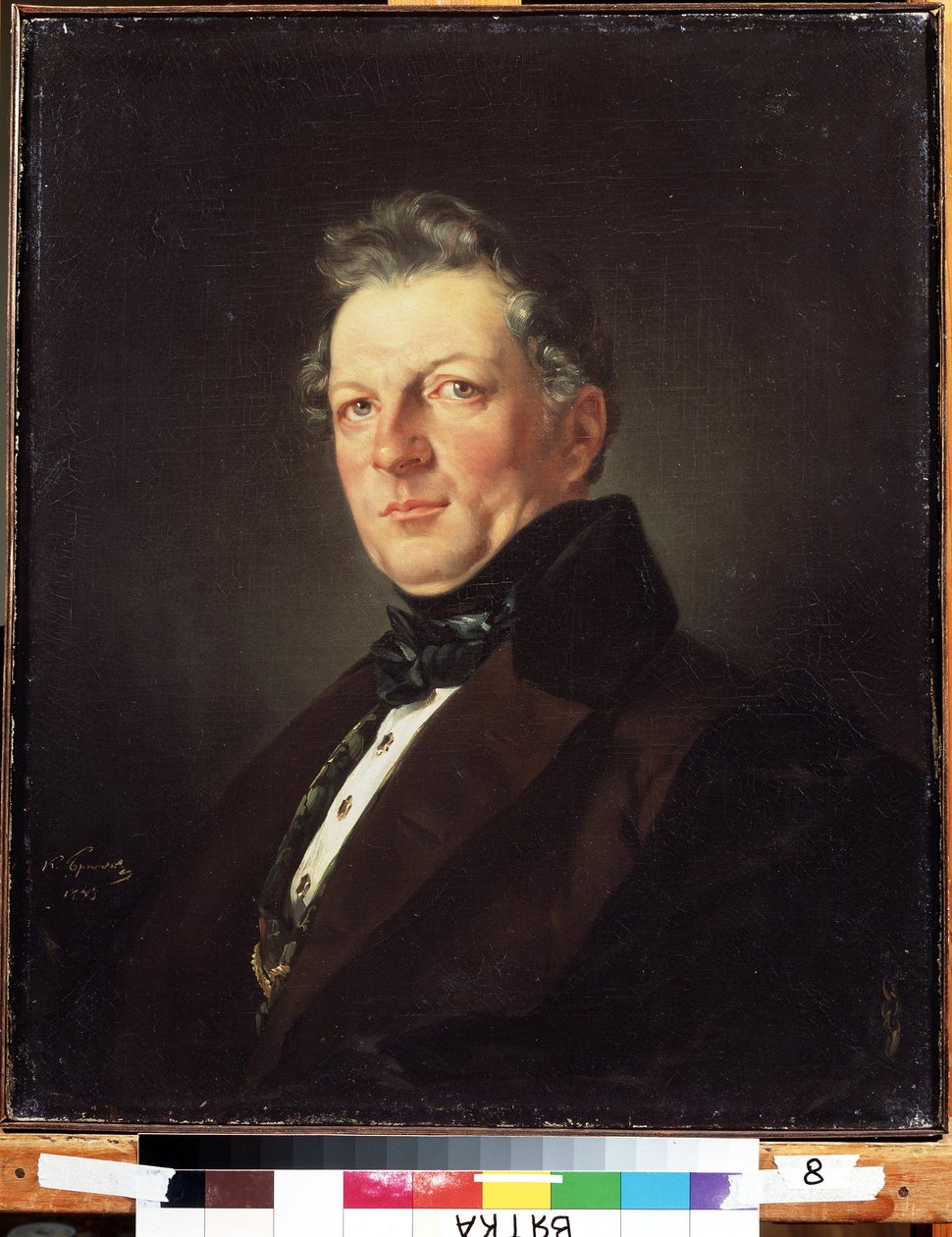 "Arkkitehdin muotokuva Andrei M. Bolotov (1801-1854)" Karl Pavlovich Briullov (Brioullov) (1799-1852) 1843 Kirovin alueellinen A. ja V. Vasnetsovin taidemuseo tekijältä Karl Pavlovich Bryullov