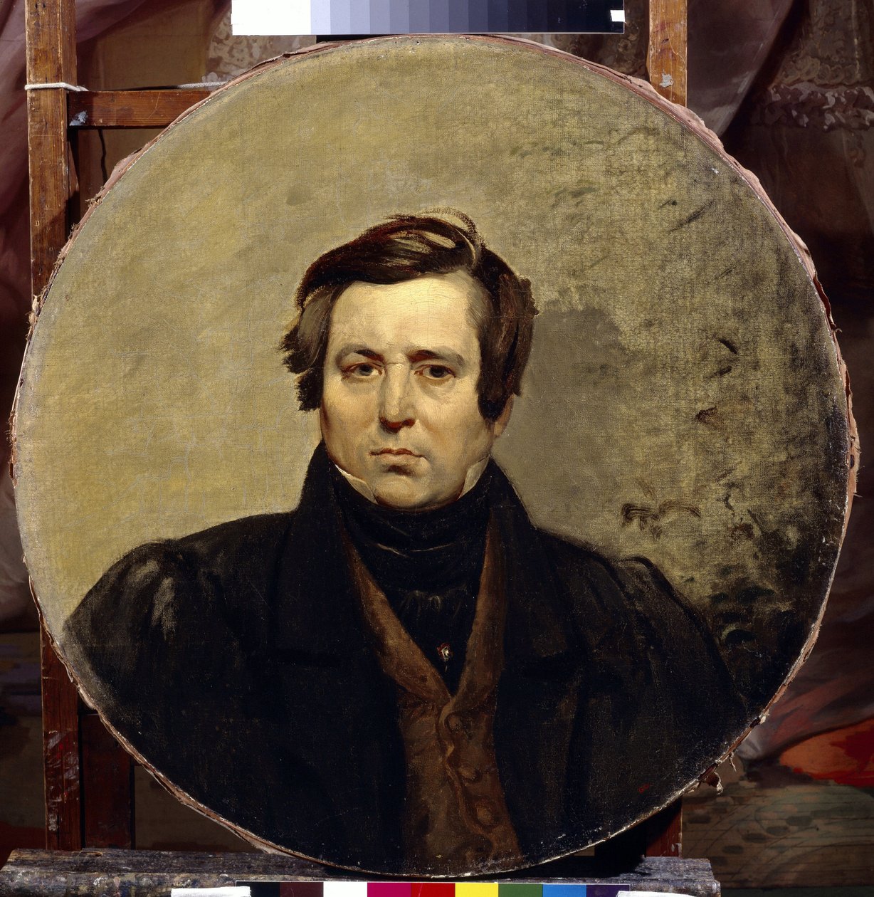Muotokuva kirjailija Vasili Ivanovitš Orlovista (1792-1860). Karl Pavlovich Briullov (Bryullov) (1799-1852) maalaus, öljy kankaalle tekijältä Karl Pavlovich Bryullov