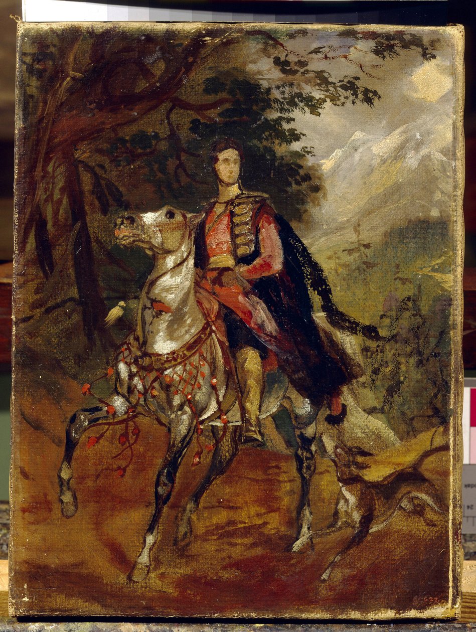Muotokuva kreivi Anatole Nikolajevitš Demidovista (Demidoff), San Donaton ensimmäisestä ruhtinasta (1812-1870). Karl Pavlovich Briullov (Bryullov) (1799-1852) maalaus, öljy kankaalle, noin 1831. Venäläinen taide tekijältä Karl Pavlovich Bryullov