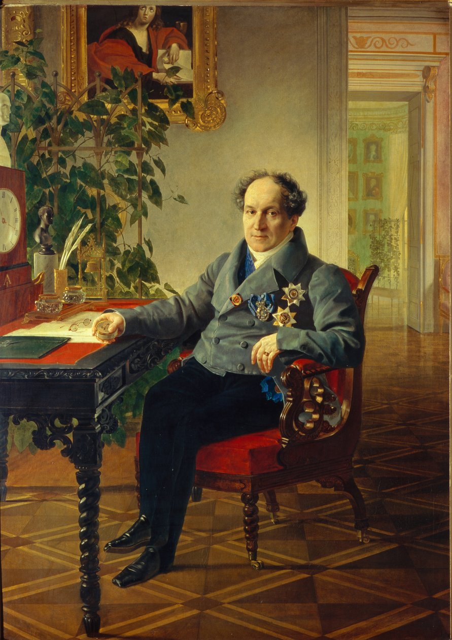 Prinssi Aleksandr Nikolajevitš Golitsynin muotokuva 1773-1844, 1840 tekijältä Karl Pavlovich Bryullov