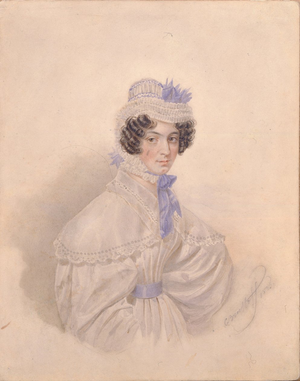 Anna Borisovna Bakuninan muotokuva 1802-1835, 1835 tekijältä Karl Pavlovich Bryullov