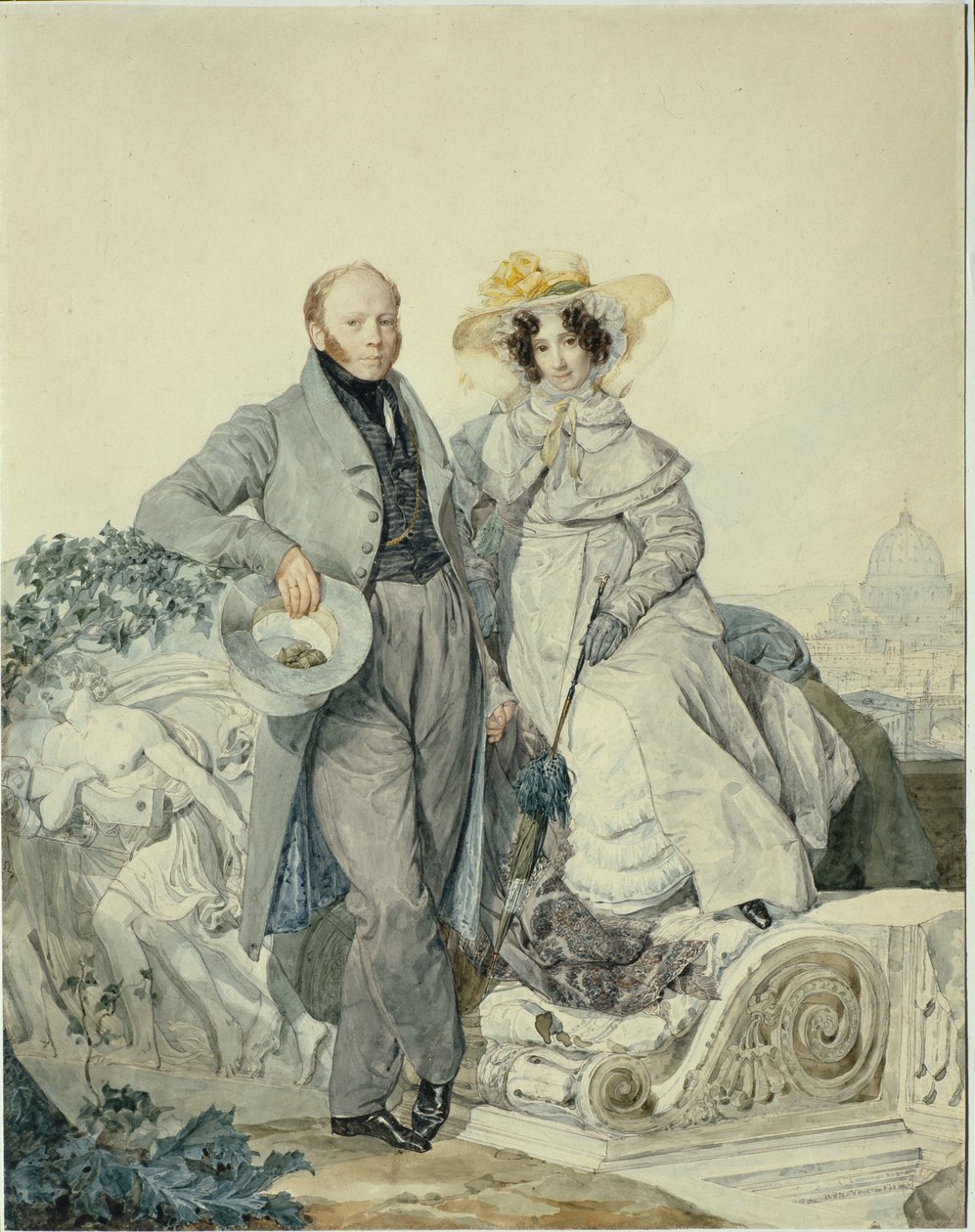 Muotokuva Grigori Nikanorovitšista ja Varvara Aleksejevna Oleninista, 1827 tekijältä Karl Pavlovich Bryullov